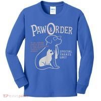Paw And Order Special Feline Unit Pets Training Dog Cat Kids Long Sleeve Shirt thumb 0