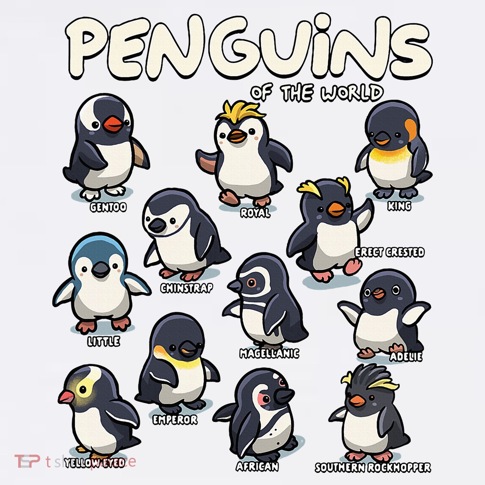 Penguins Animals Of The World Penguin Lovers Kids Hoodie