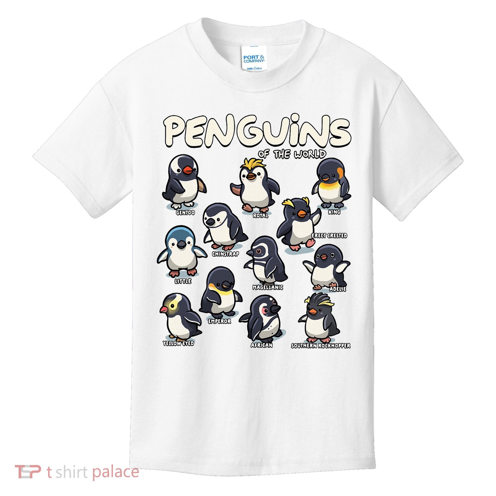 Penguins Animals Of The World Penguin Lovers Kids T-Shirt