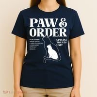 Paw And Order Cats Special Treat Unit Gift For Pet Lover T-Shirt thumb 4
