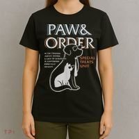 Paw and Order Special Training Dog And Cat T-Shirt thumb 4