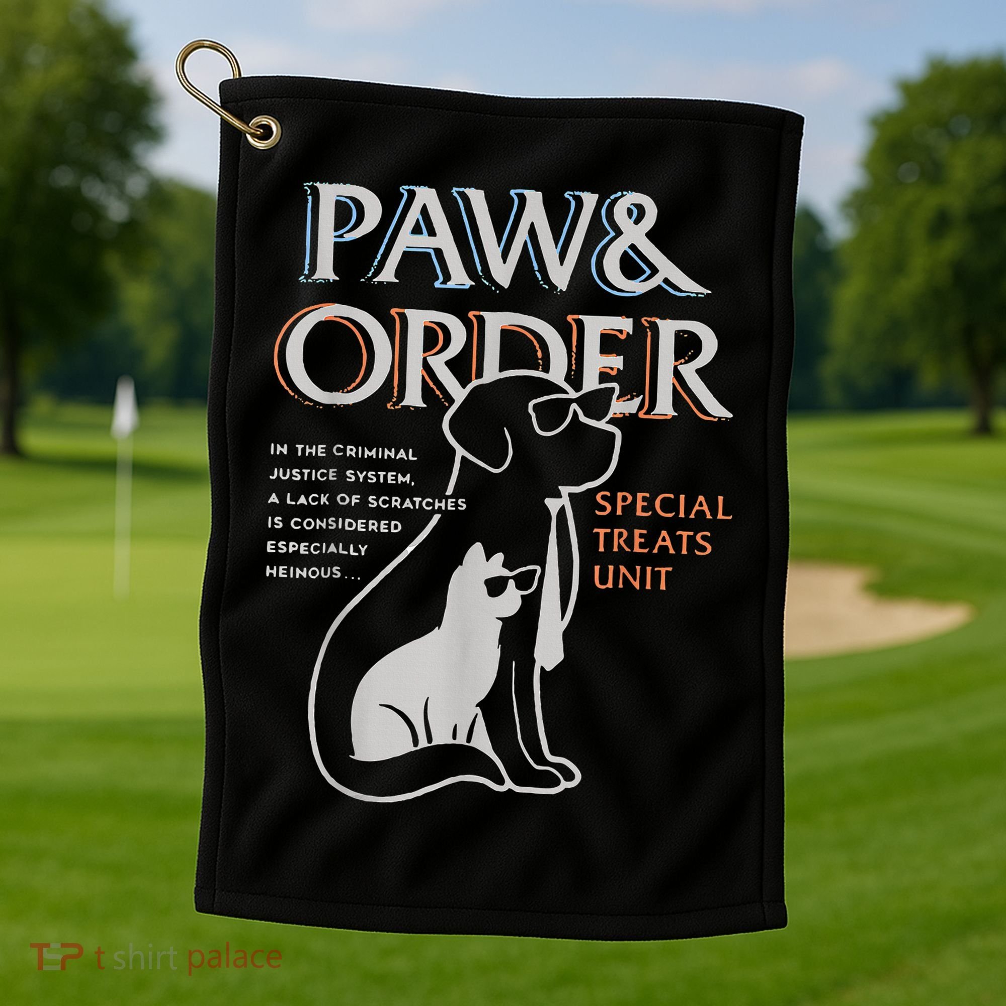 Paw and Order Special Training Dog And Cat Golf Towel