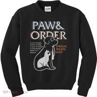 Paw and Order Special Training Dog And Cat Kids Sweatshirt thumb 0