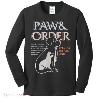 Paw and Order Special Training Dog And Cat Kids Long Sleeve Shirt
