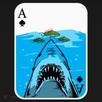 Poker Ace Of Spades Shark Hunting Fish Texas HoldEm Poker Cool Gift Women's Hoodie thumb 2