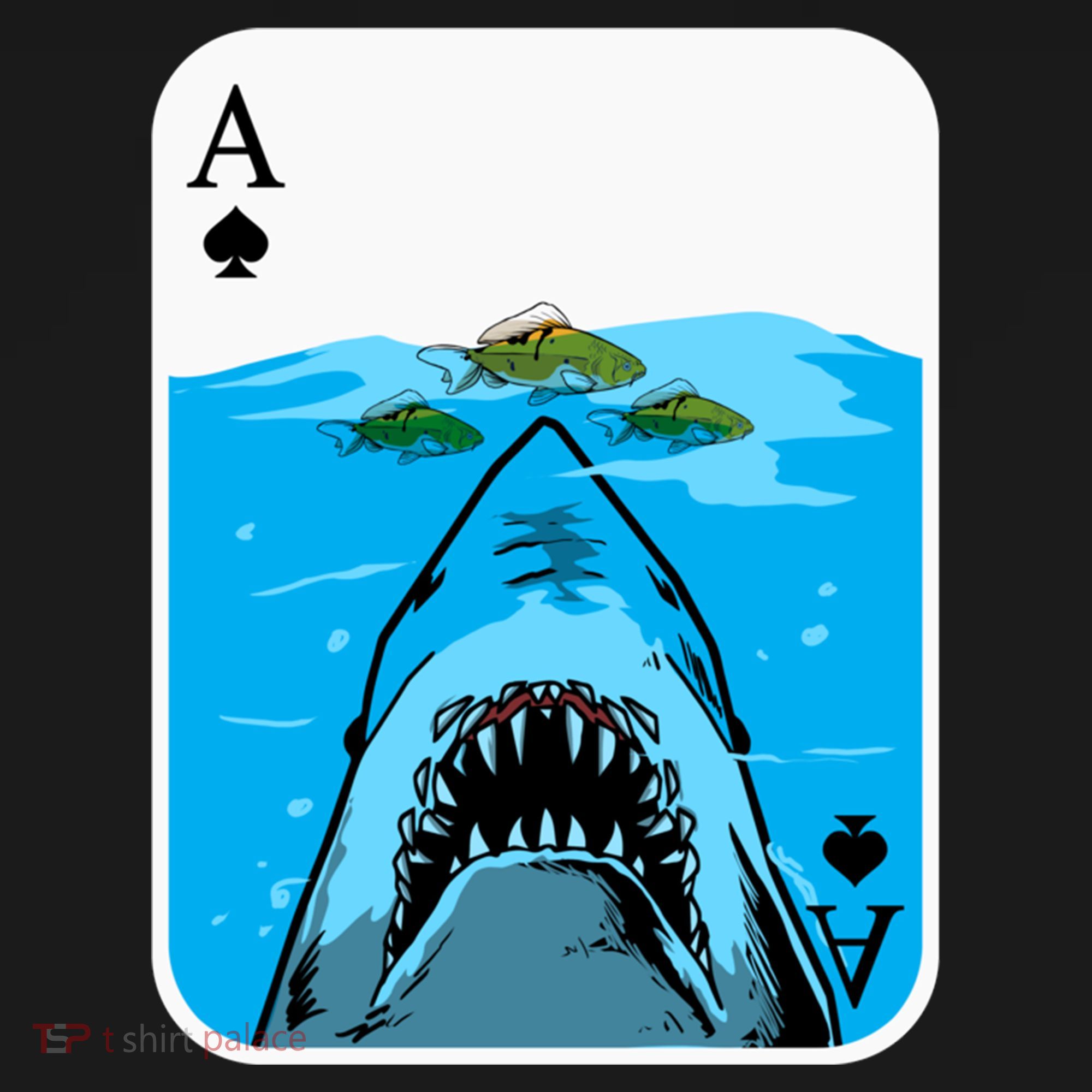 Poker Ace Of Spades Shark Hunting Fish Texas HoldEm Poker Cool Gift Women's Hoodie