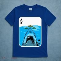 Poker Ace Of Spades Shark Hunting Fish Texas HoldEm Poker Cool Gift T-Shirt thumb 5