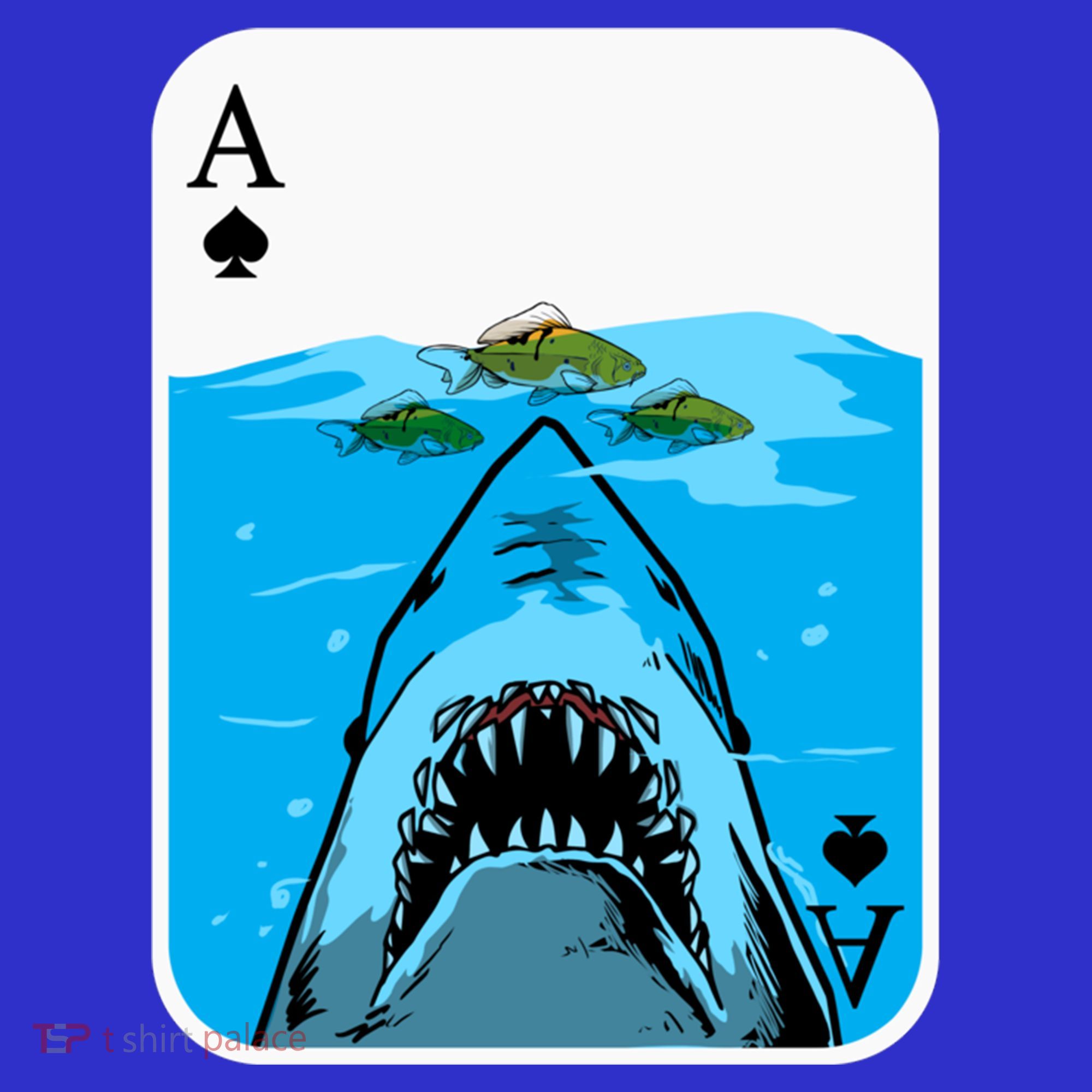 Poker Ace Of Spades Shark Hunting Fish Texas HoldEm Poker Cool Gift Women's Tank Top