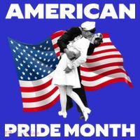 Patriotic American Pride Month Classic Wwii Soldier Kissing Nurse Women's Tank Top thumb 5