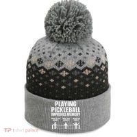 Pickleball Art Paddle Sport Pickleball Lover The Baniff Cuffed Pom Beanie thumb 0