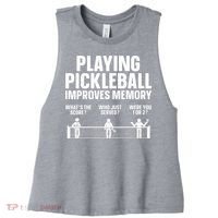 Pickleball Art Paddle Sport Pickleball Lover Women's Racerback Cropped Tank thumb 0