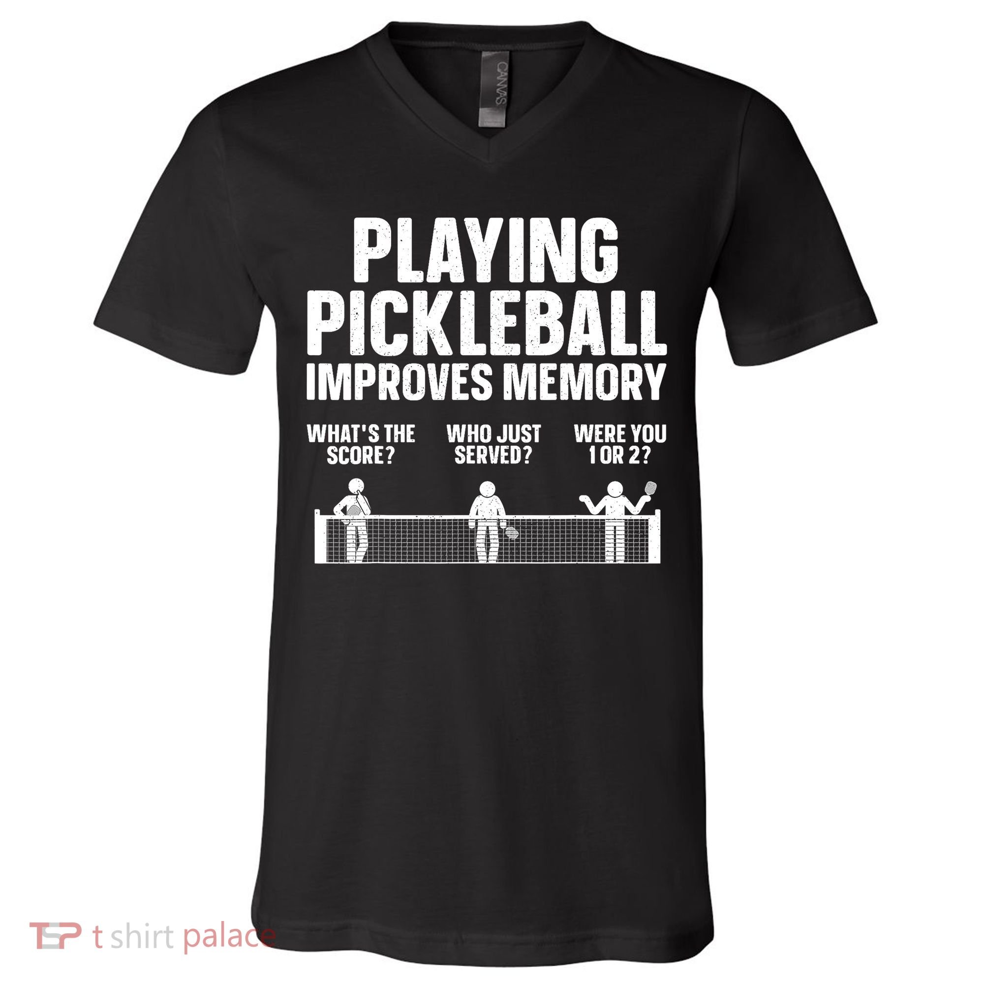 Pickleball Art Paddle Sport Pickleball Lover V-Neck T-Shirt