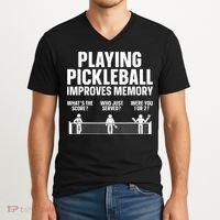 Pickleball Art Paddle Sport Pickleball Lover V-Neck T-Shirt thumb 2