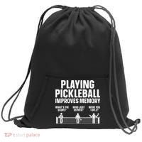 Pickleball Art Paddle Sport Pickleball Lover Sweatshirt Cinch Pack Bag thumb 0