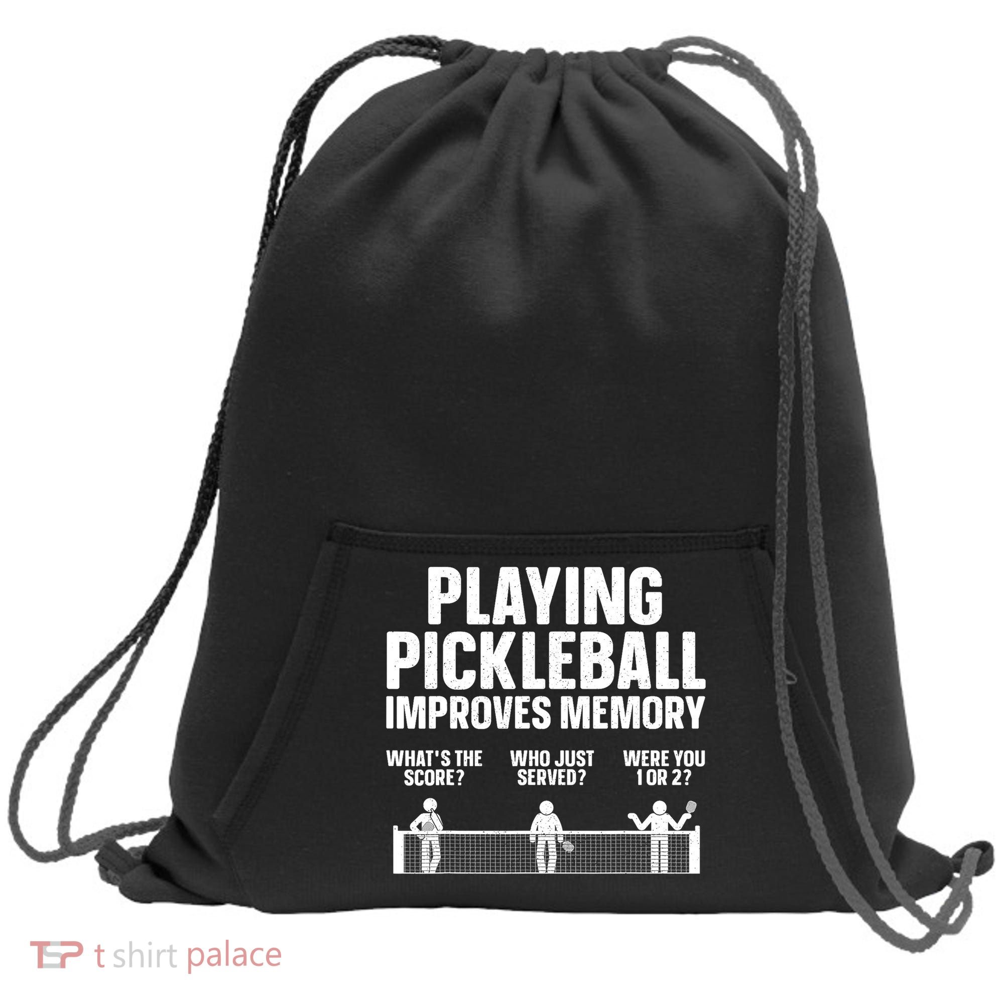 Pickleball Art Paddle Sport Pickleball Lover Sweatshirt Cinch Pack Bag