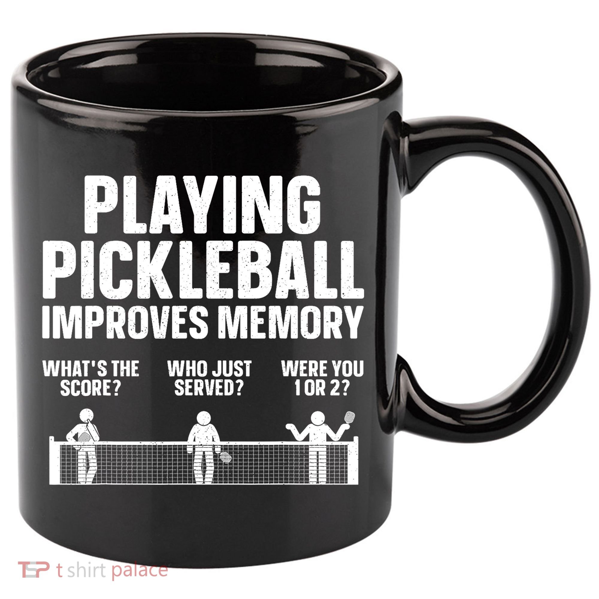 Pickleball Art Paddle Sport Pickleball Lover 11oz C Handle Ceramic Mug