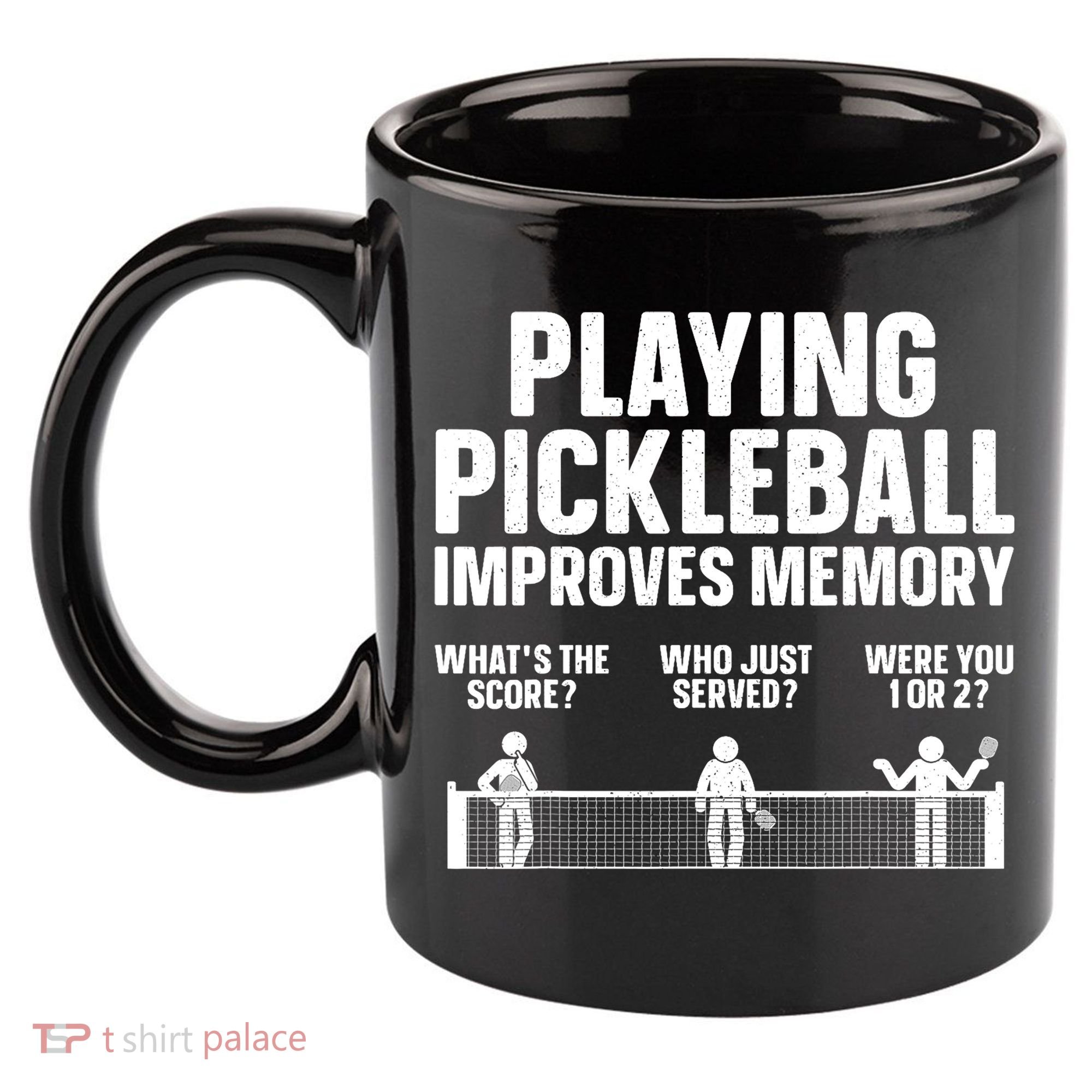 Pickleball Art Paddle Sport Pickleball Lover 11oz C Handle Ceramic Mug