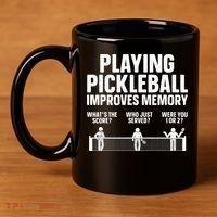 Pickleball Art Paddle Sport Pickleball Lover 11oz C Handle Ceramic Mug thumb 4