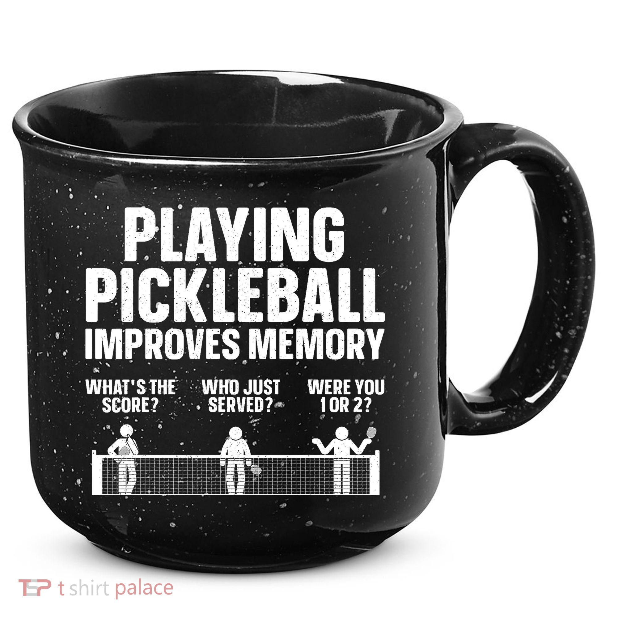 Pickleball Art Paddle Sport Pickleball Lover 15oz Campfire Ceramic Mug