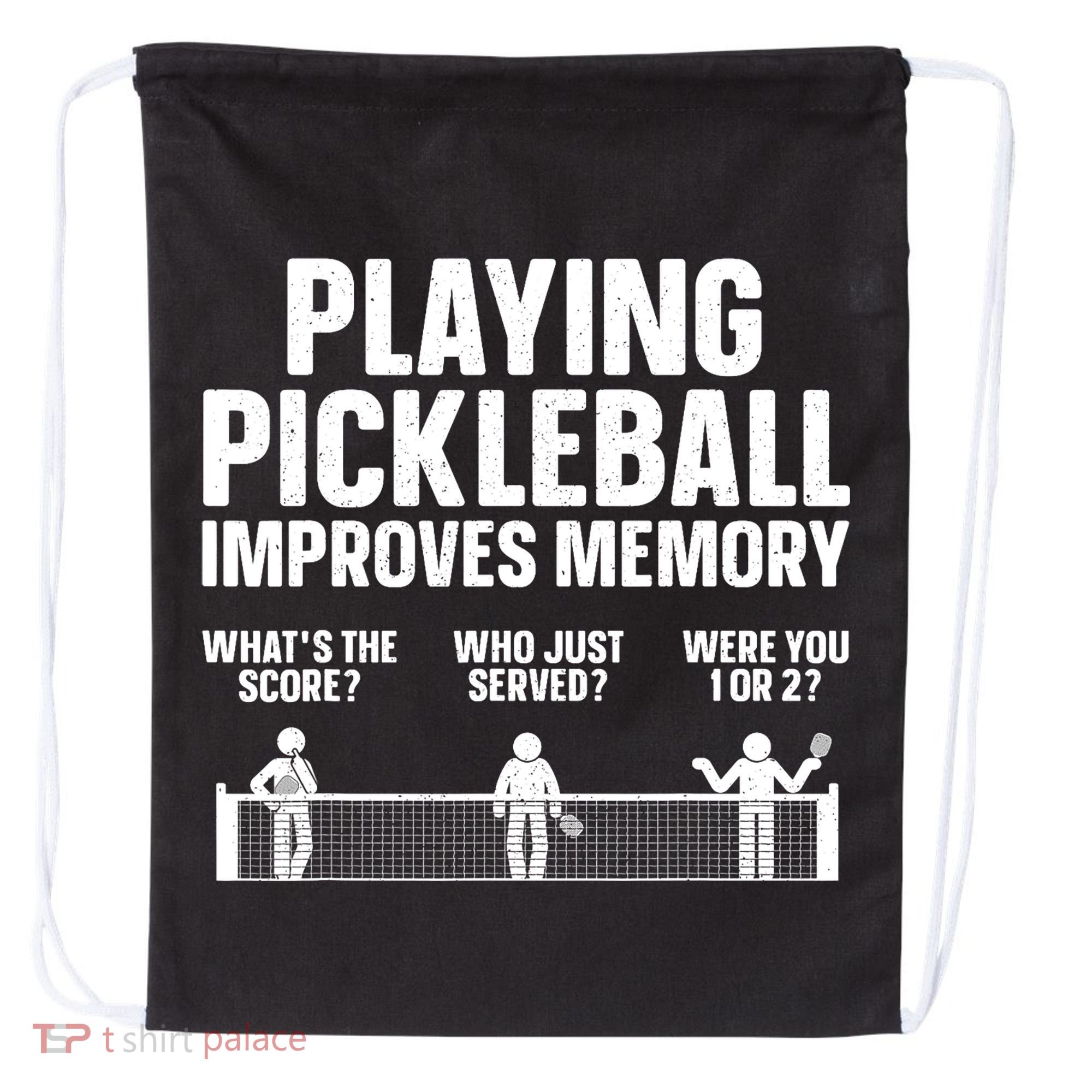 Pickleball Art Paddle Sport Pickleball Lover Drawstring Bag
