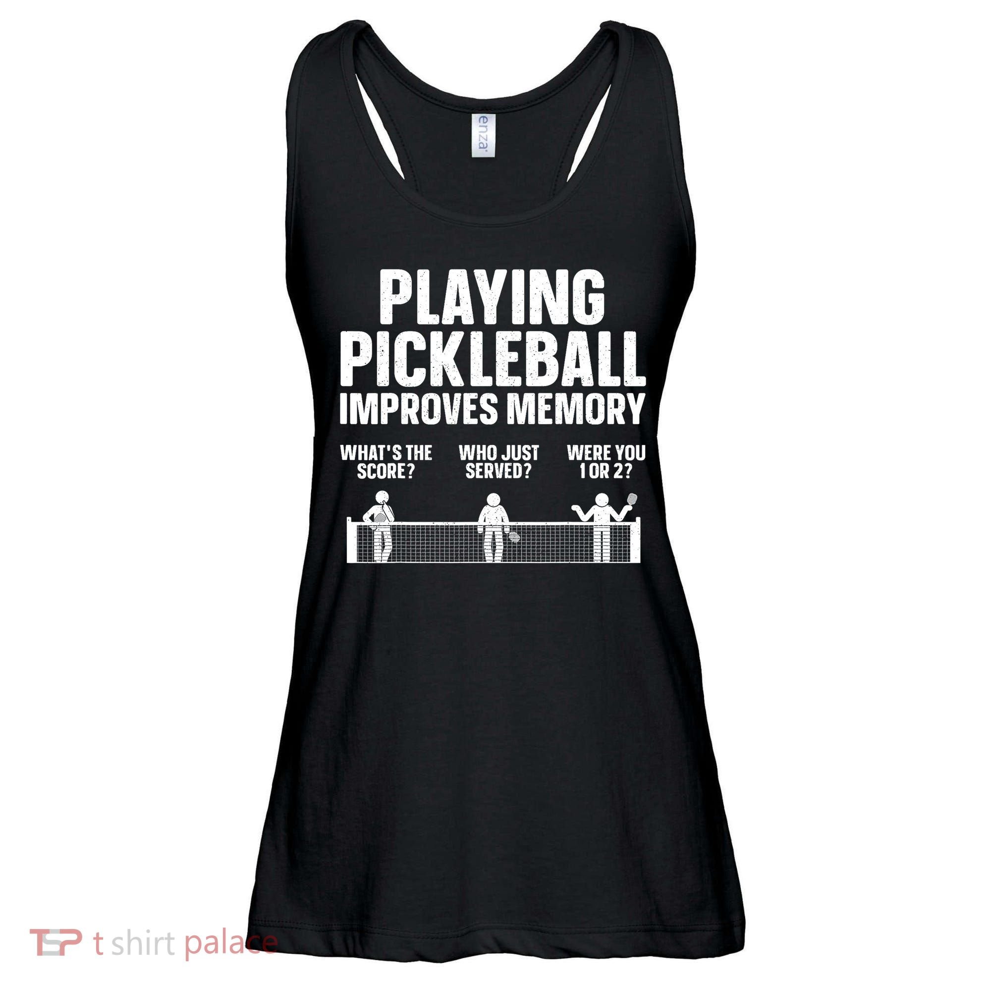 Pickleball Art Paddle Sport Pickleball Lover Ladies Essential Flowy Tank