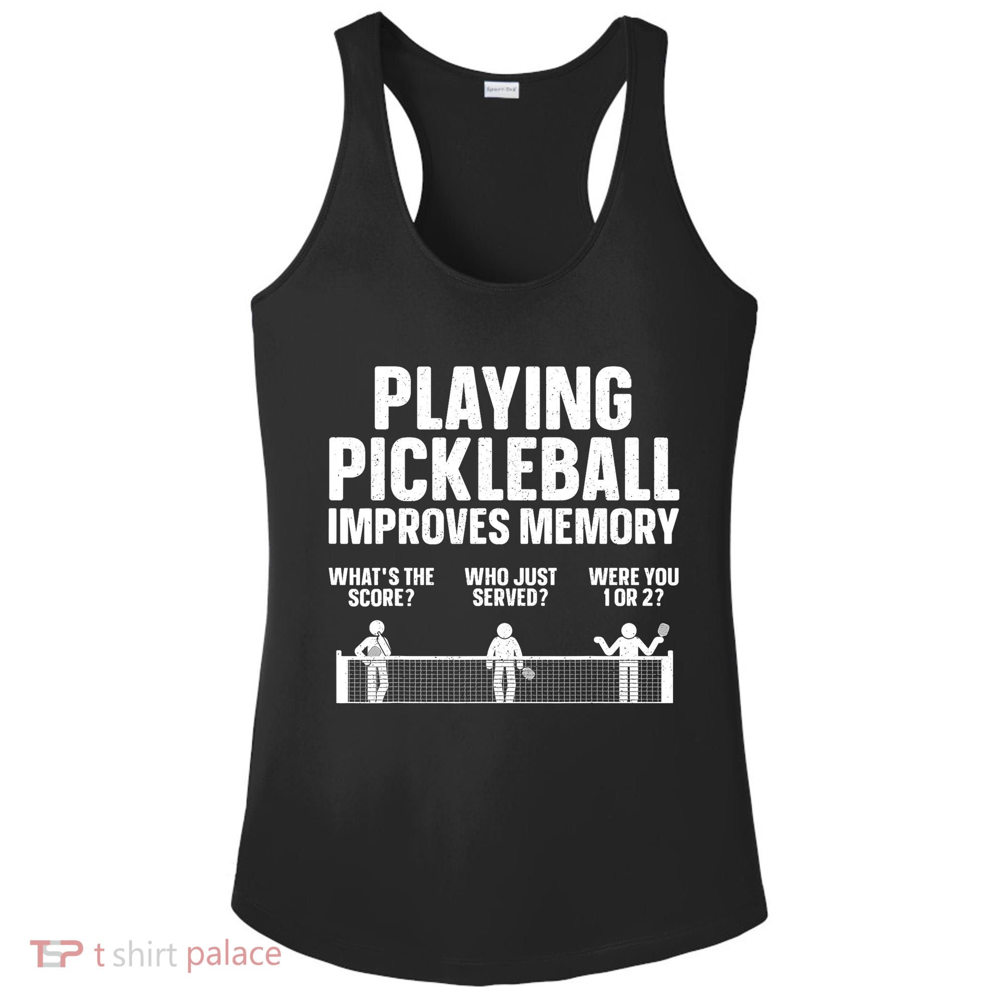 Pickleball Art Paddle Sport Pickleball Lover Ladies PosiCharge Competitor Racerback Tank