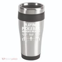 Pickleball Art Paddle Sport Pickleball Lover 16oz Travel Tumbler thumb 0