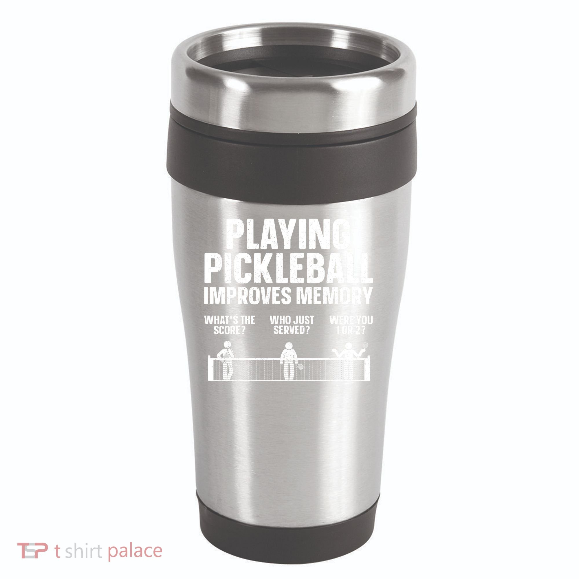 Pickleball Art Paddle Sport Pickleball Lover 16oz Travel Tumbler