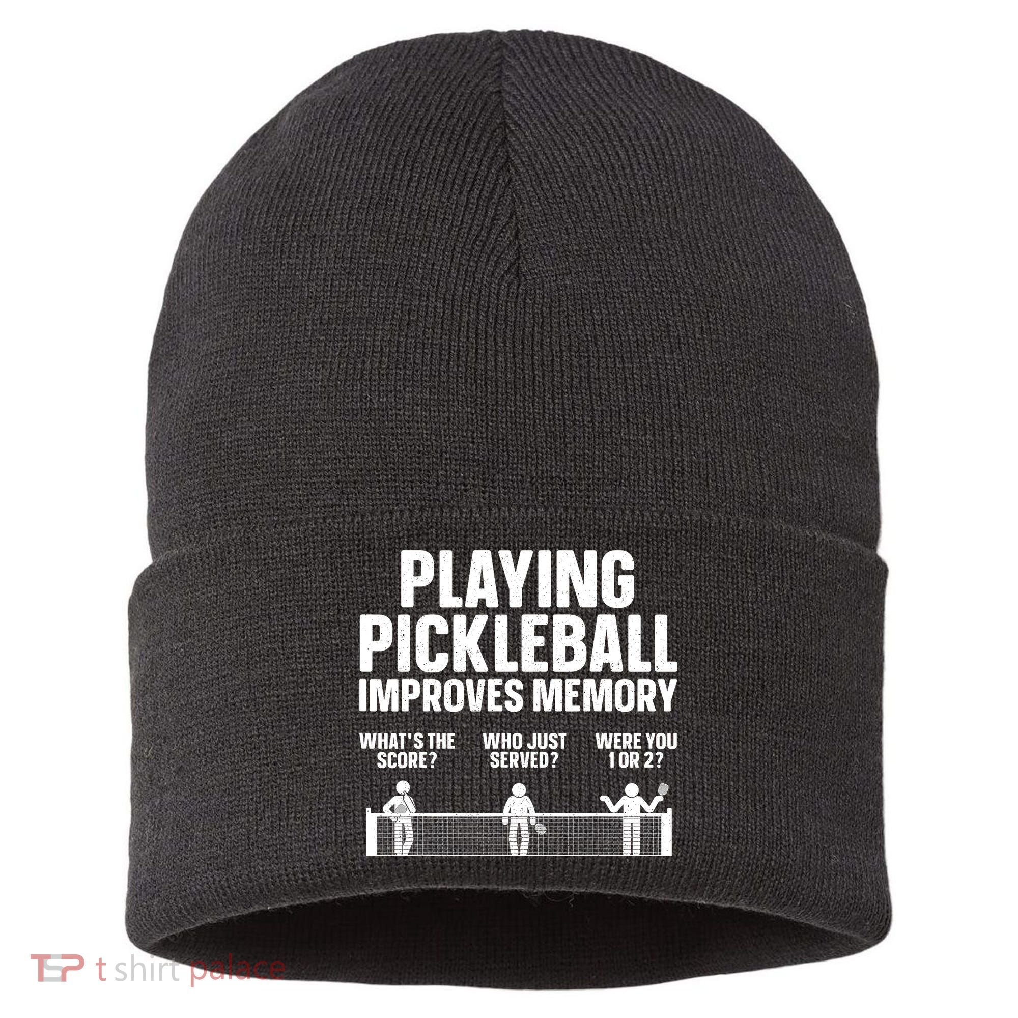 Pickleball Art Paddle Sport Pickleball Lover Sustainable Knit Beanie