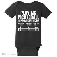 Pickleball Art Paddle Sport Pickleball Lover Baby Bodysuit thumb 0