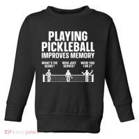 Pickleball Art Paddle Sport Pickleball Lover Toddler Sweatshirt thumb 0