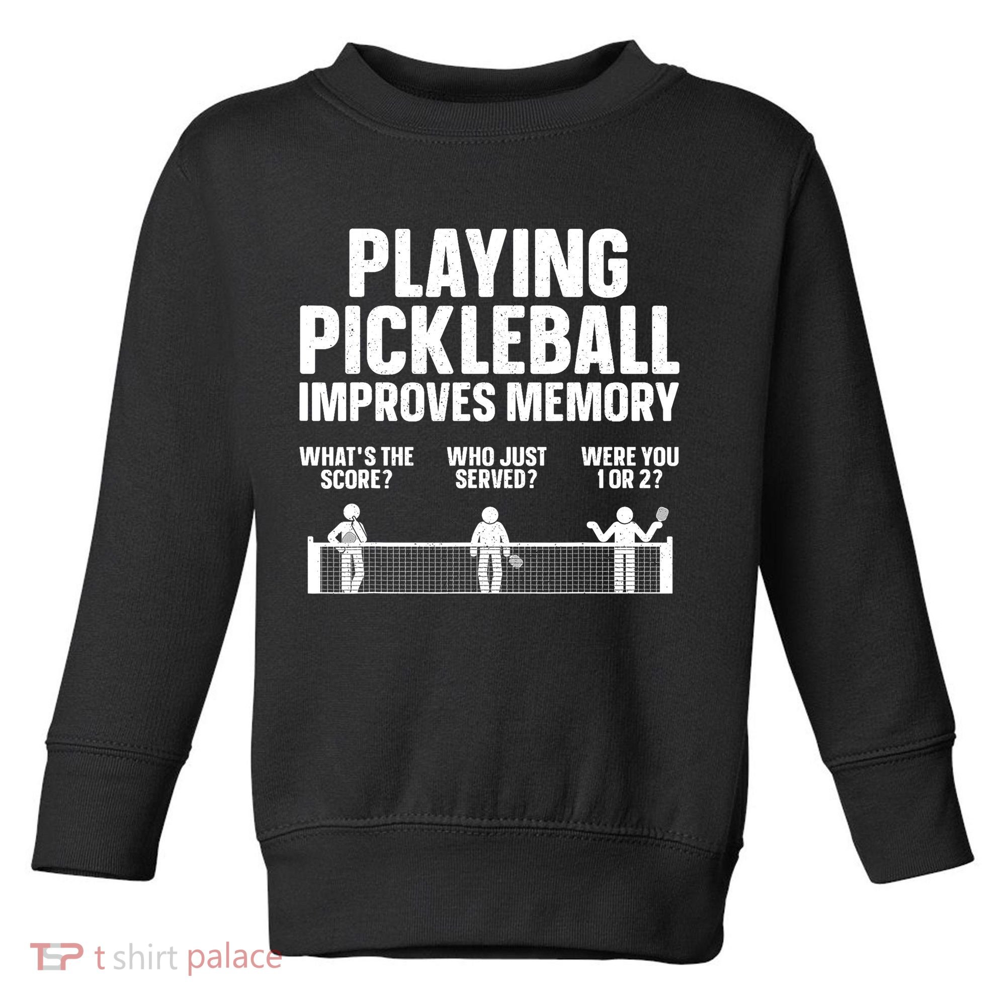 Pickleball Art Paddle Sport Pickleball Lover Toddler Sweatshirt