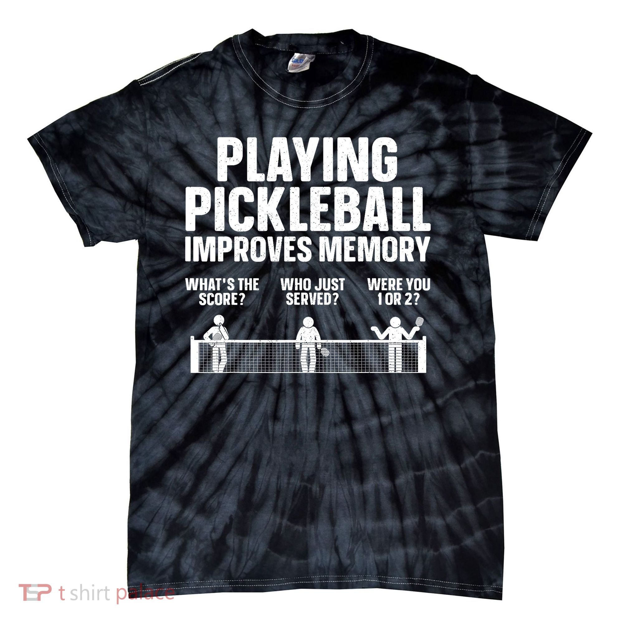 Pickleball Art Paddle Sport Pickleball Lover Tie-Dye T-Shirt