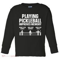 Pickleball Art Paddle Sport Pickleball Lover Toddler Long Sleeve Shirt thumb 0