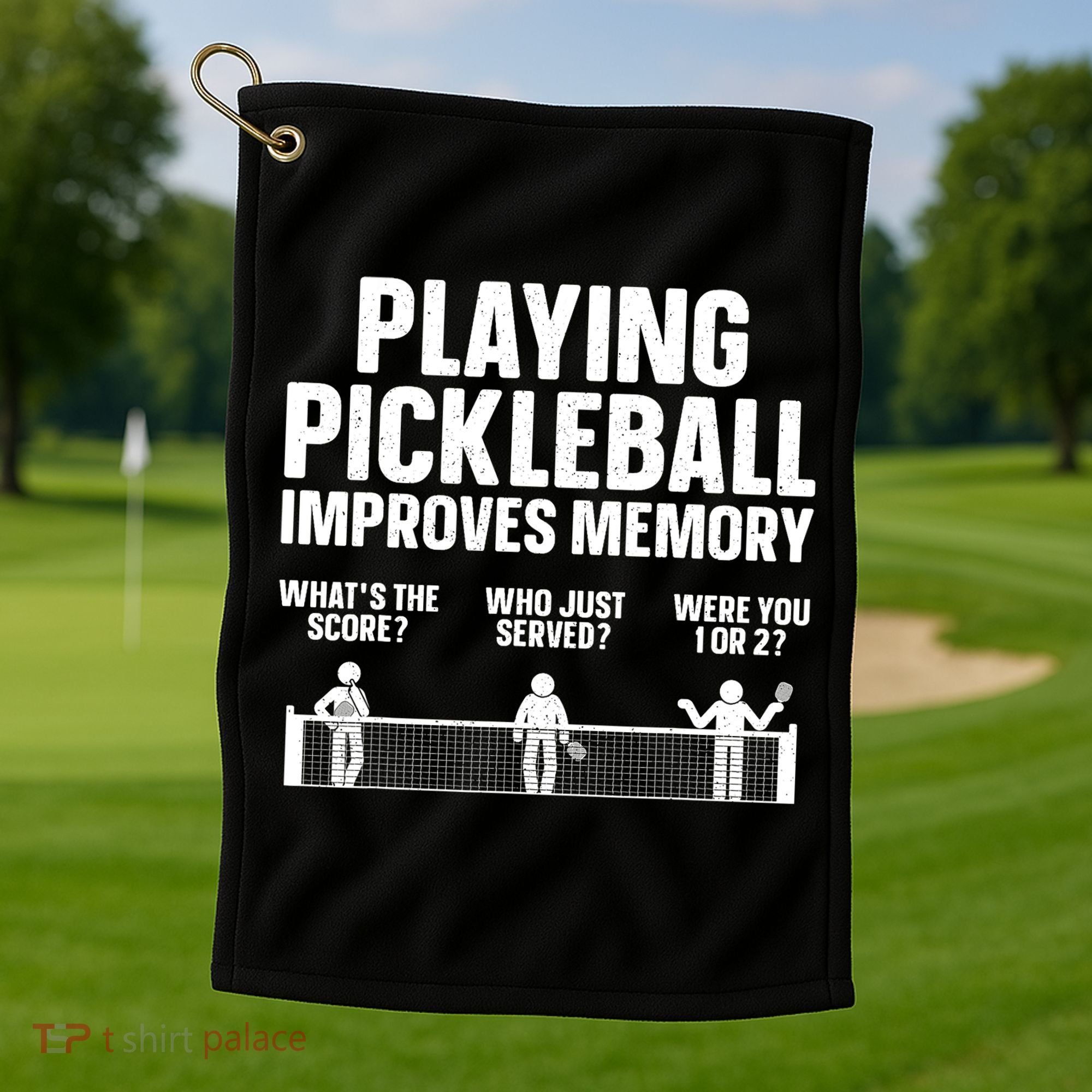 Pickleball Art Paddle Sport Pickleball Lover Golf Towel
