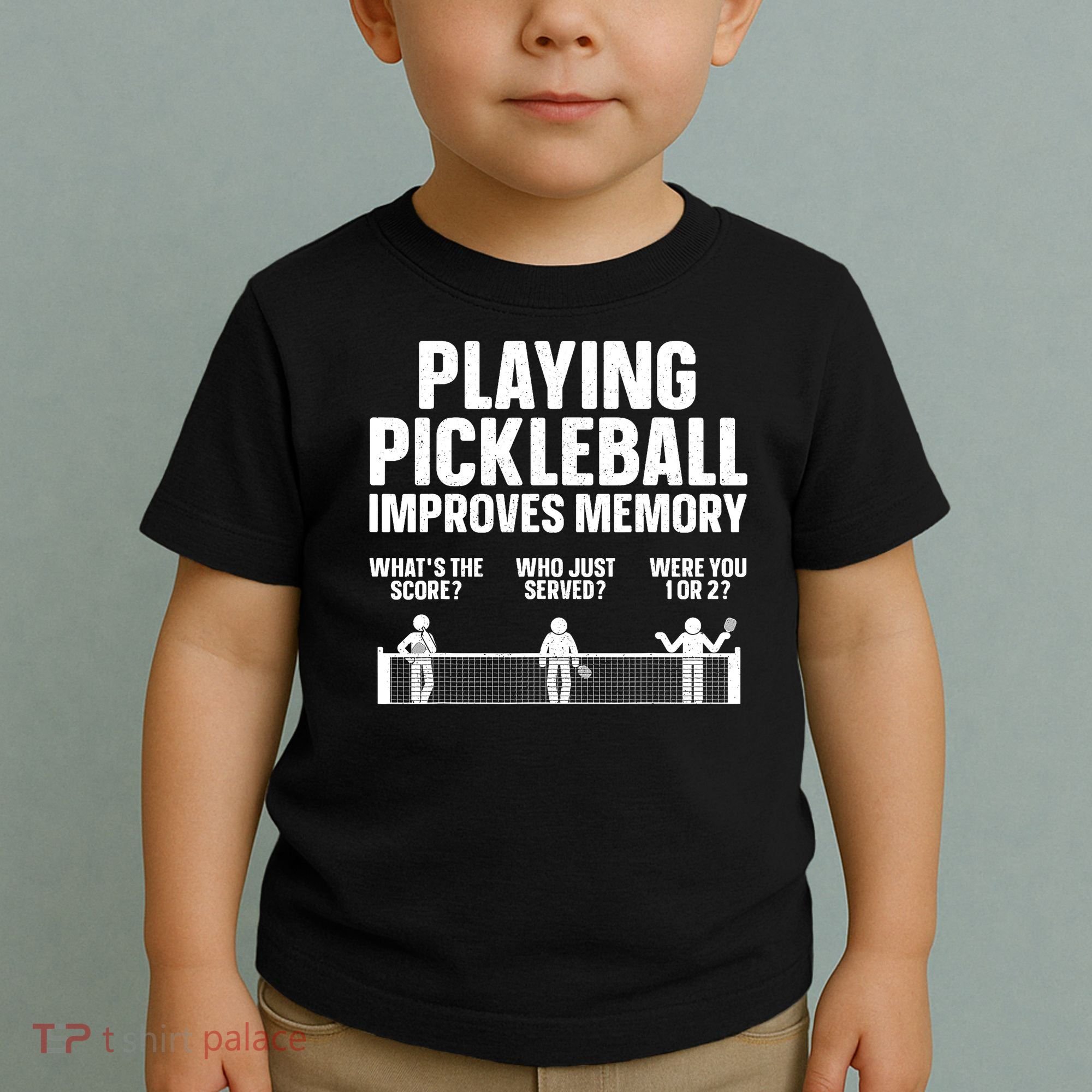 Pickleball Art Paddle Sport Pickleball Lover Toddler T-Shirt