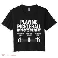 Pickleball Art Paddle Sport Pickleball Lover Women's Crop Top Tee thumb 0