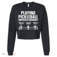 Pickleball Art Paddle Sport Pickleball Lover Cropped Pullover Crew thumb 0