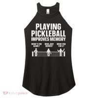 Pickleball Art Paddle Sport Pickleball Lover Women's Perfect Tri Rocker Tank thumb 0