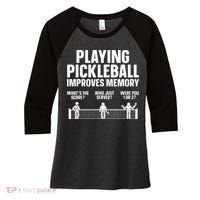 Pickleball Art Paddle Sport Pickleball Lover Women's Tri-Blend 3/4-Sleeve Raglan Shirt thumb 0