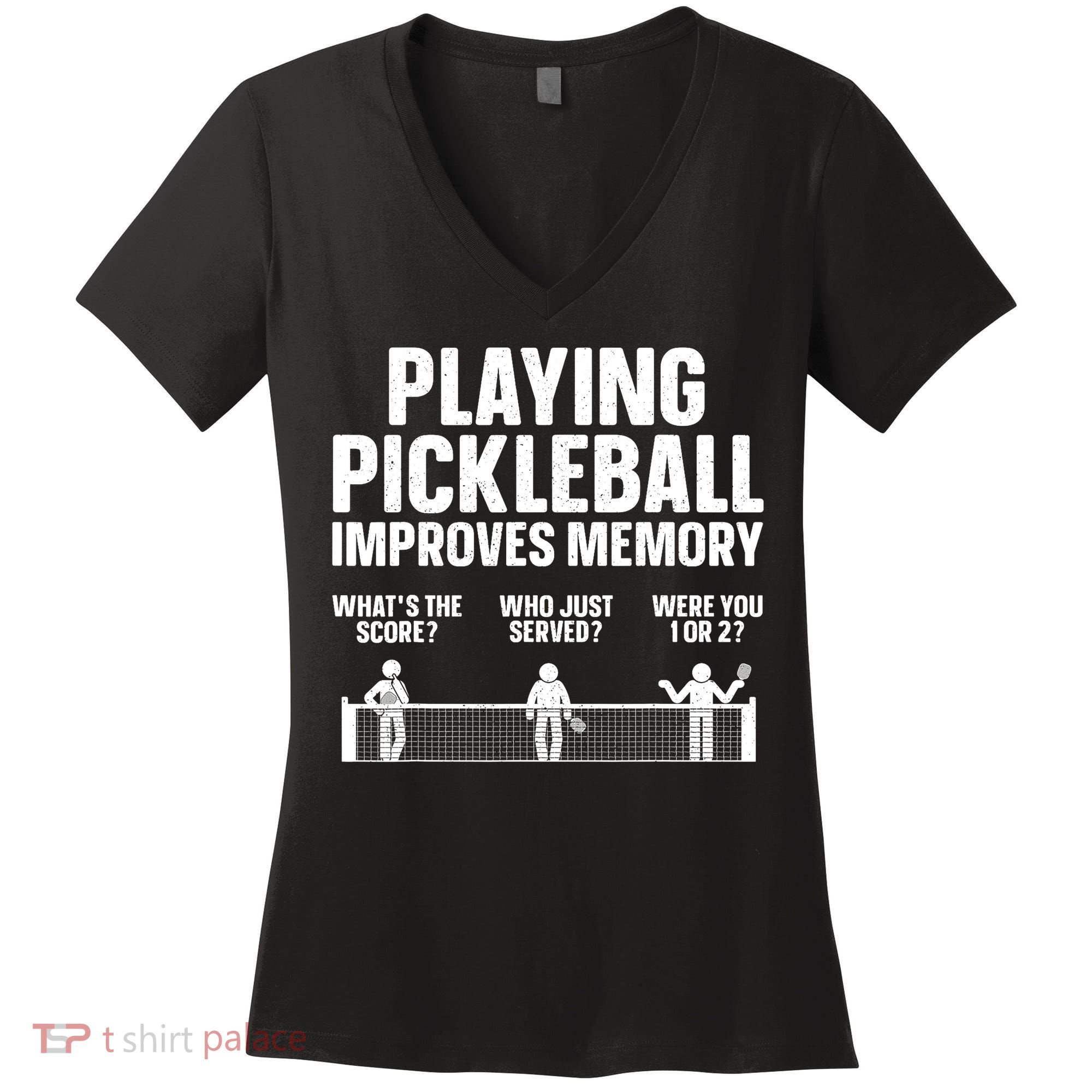 Pickleball Art Paddle Sport Pickleball Lover Women's V-Neck T-Shirt