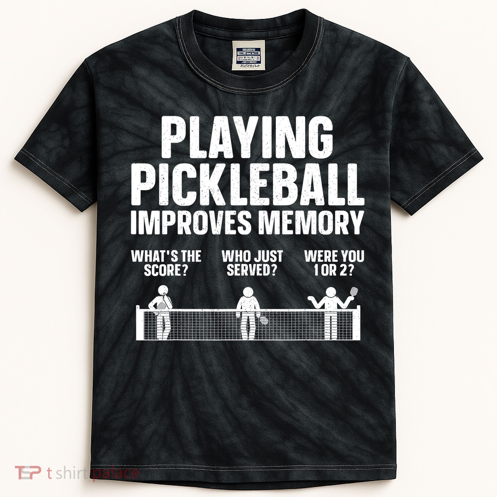 Pickleball Art Paddle Sport Pickleball Lover Kids Tie-Dye T-Shirt