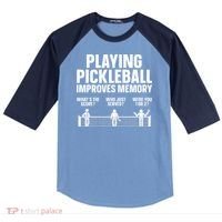 Pickleball Art Paddle Sport Pickleball Lover Raglan Baseball Sleeve Shirt thumb 0