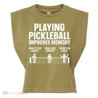 Pickleball Art Paddle Sport Pickleball Lover Garment-Dyed Women's Muscle Tee thumb 0