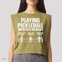 Pickleball Art Paddle Sport Pickleball Lover Garment-Dyed Women's Muscle Tee thumb 2
