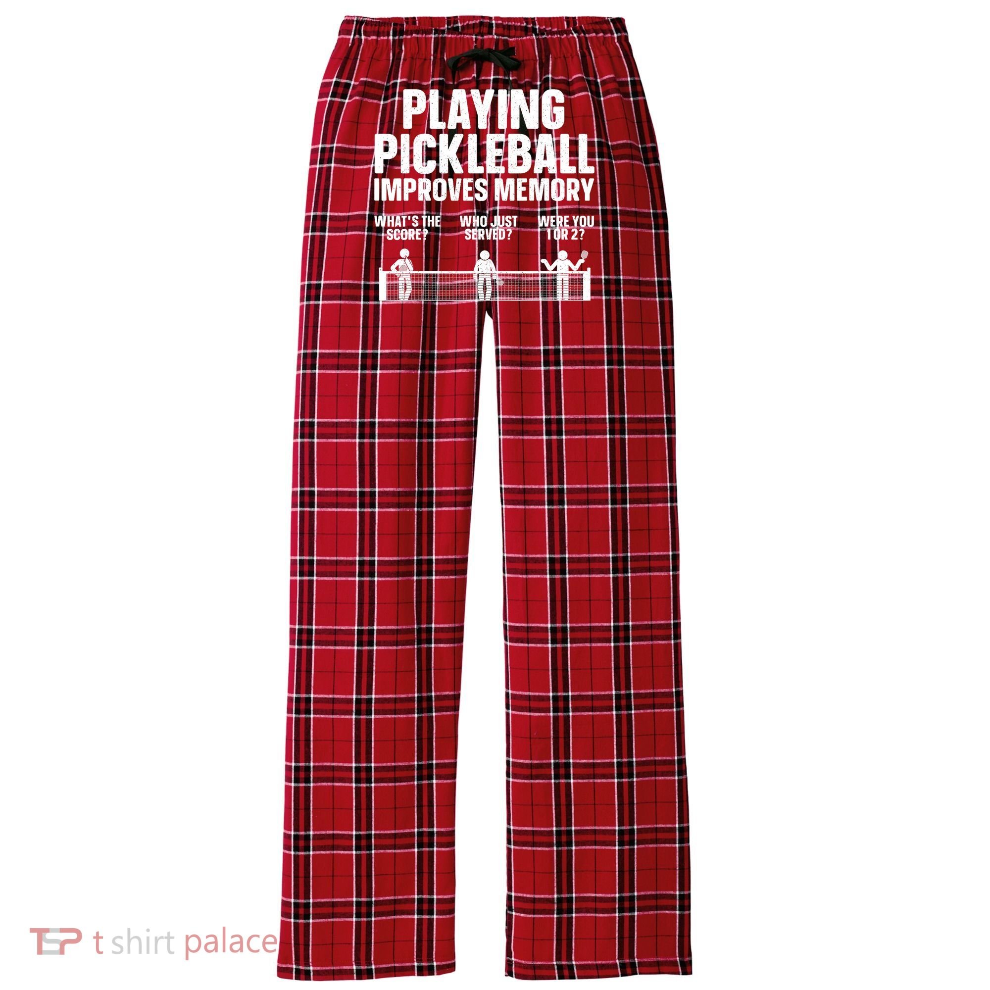 Pickleball Art Paddle Sport Pickleball Lover Women's Flannel Plaid Pajama Pants