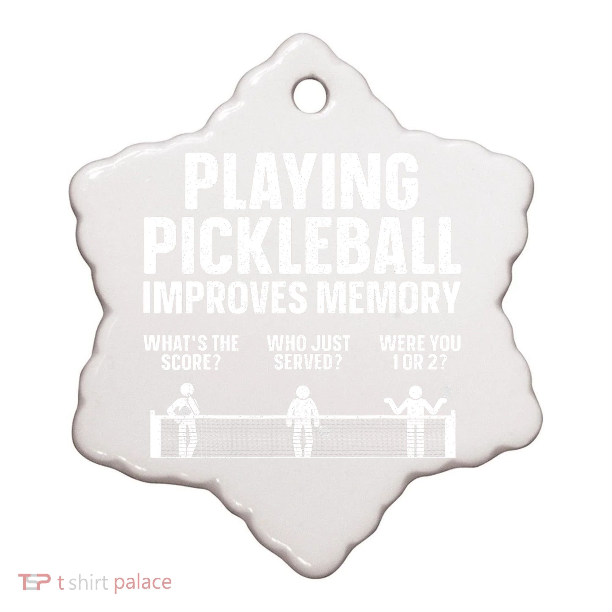 Pickleball Art Paddle Sport Pickleball Lover Ceramic Ornament