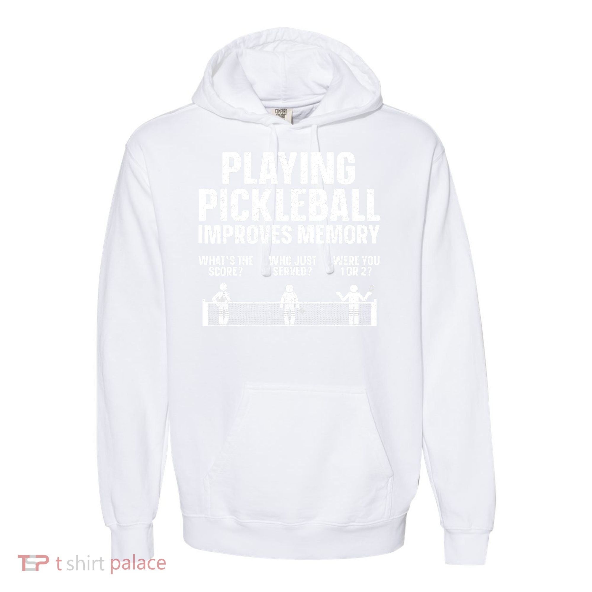 Pickleball Art Paddle Sport Pickleball Lover Comfort Colors Garment-Dyed Hooded Sweatshirt