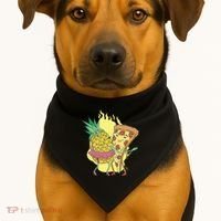 Pizza And Pineapple Dancing USA-Made Doggie Bandana thumb 1