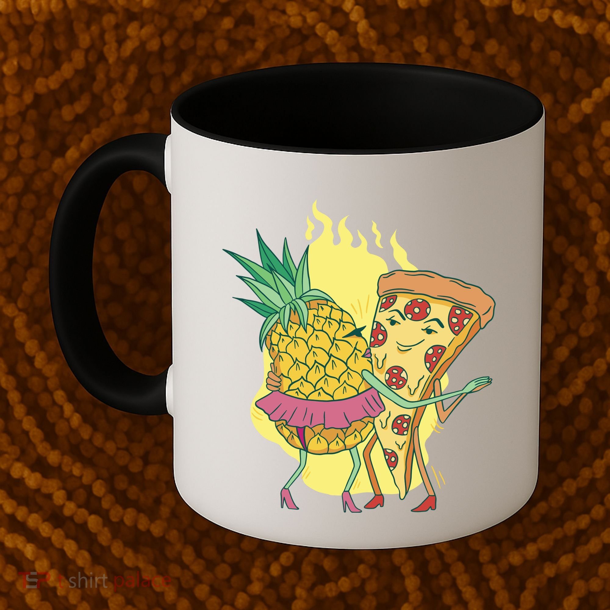 Pizza And Pineapple Dancing Coffee Mug